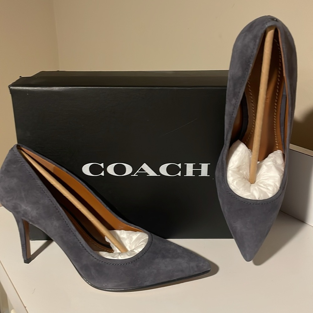 Coach Waverly85 Suede Midnight Navy Sz 8
